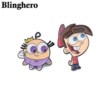 

CA1226 Blinghero Cute Pins Metal Badge Cartoon Character Kawaii Pins Icon on The Backpack Pin Brooches for Collar Pins 1 pcs