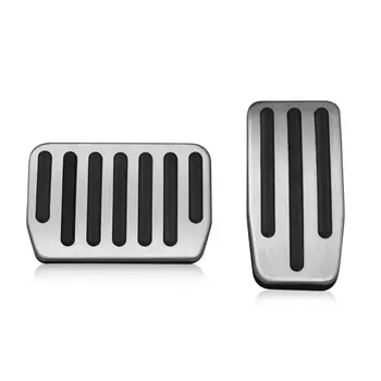 

2pcs Car Gas Pad Pedal Cover Stainless Steel + Rubber For Tesla Model 3 2018-2019 Car Accessories