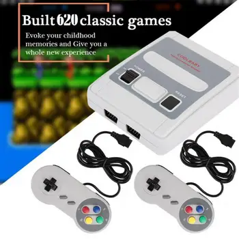 Mini consola de videojuegos portátil Retro, reproductor de juegos de 8 bits, 620 juegos integrados para Super + 2 mandos