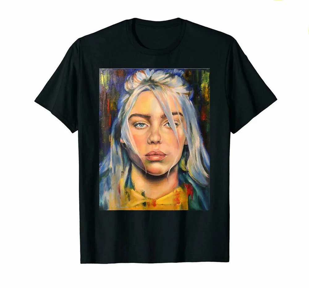 Billie Eilish Copy Ocean Eyes When Party's Over Graphic Art футболка все размеры Homme размера плюс размер |