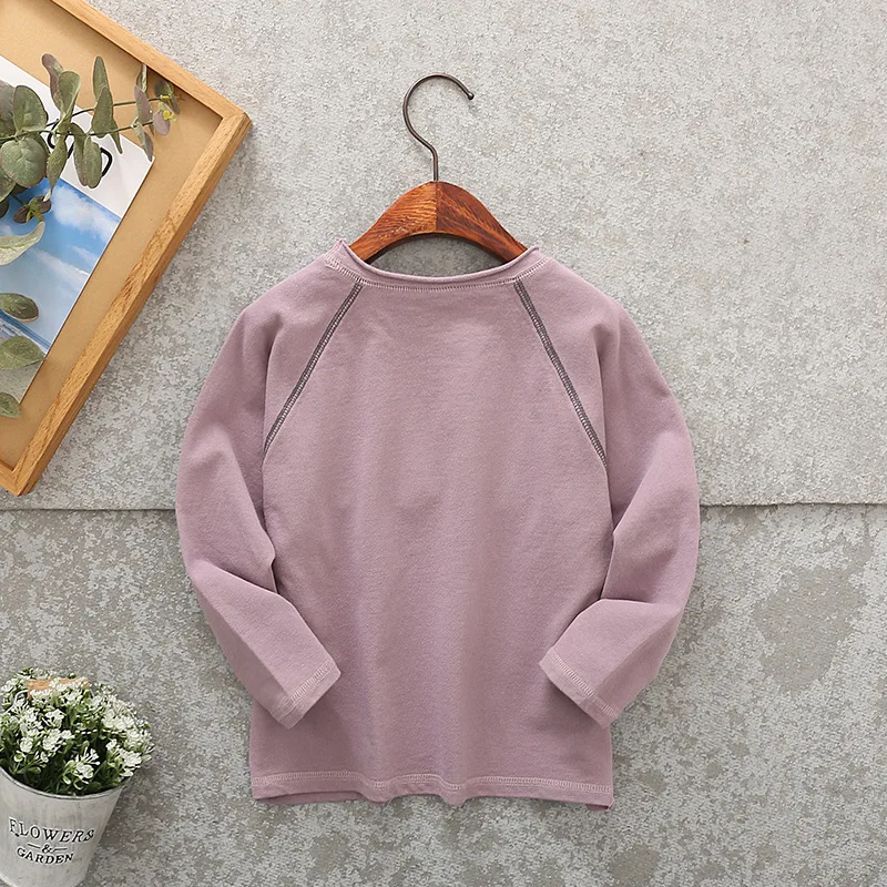 LarLarBoom Kids T-shirt New Autumn Casual Style Kids Cotton Long Sleeve T-shirt Unisex Cartoon Duck Pattern O-Neck Tops