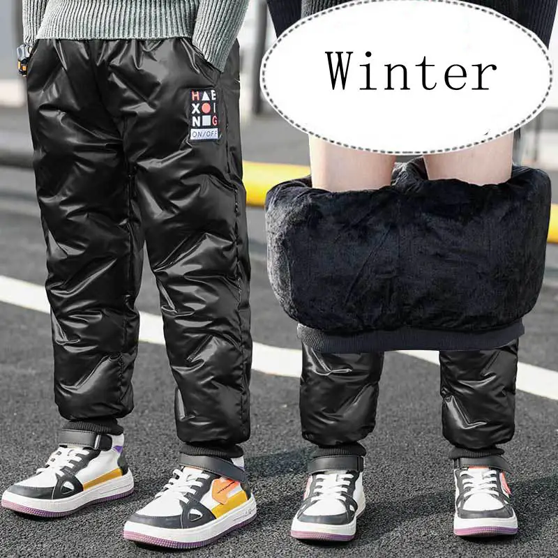 Joggers in cotone invernale // Pantaloni neri blu // Pantaloni caldi in cotone baggy rosa grigi Abbigliamento Abbigliamento unisex bimbi Pantaloni 