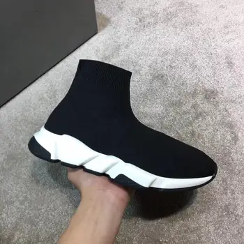 

2020 New Spring Paris Speed Runner Knit Sock Shoe Original Luxury Trainer Runner Sneakers Race Mens Women Sports Running Shoes