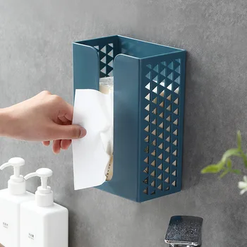 

Tissue Box Wall Mounted Self Adhesive Napkin Holder Plastic Garbage Bag Dispenser Storage Rack Kicthen Car Hanging Organizer New