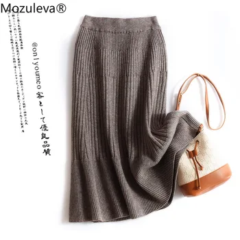 

Mozuleva Fashion Knitted Dress A- Line Dress 2020 Winter New Slim Padded Skirt For Women
