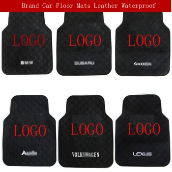 

Brand Car Floor Mats leather Waterproof Customized Logo Picture Fit for Bmw honda audi nissan toyota mini