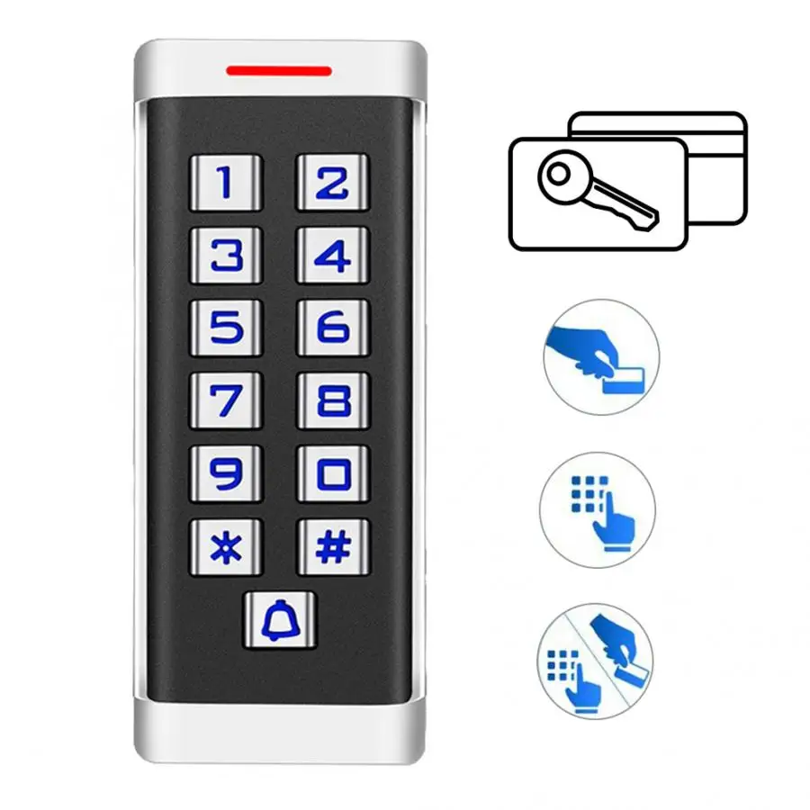 H1 металлический считыватель карт с паролем, контроль доступа для домашней двери, контроль доступа, ler Wiegand 26