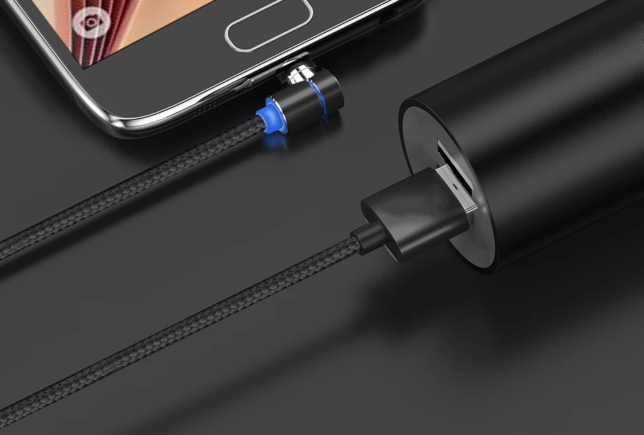Магнитный usb-кабель 3A для быстрой зарядки USB type C кабель для samsung S8 S9 Кабели для телефонов светоотражающий нейлоновый Плетеный usb-кабель для зарядного устройства