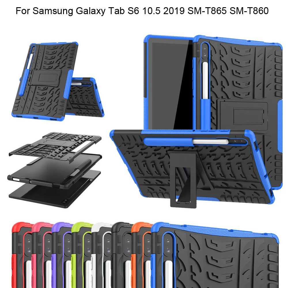 For Samsung Galaxy Tab S6 10.5 2019 SM-T865 SM-T860 Tablet Case With stand Rugged Hybrid Case Cover 1031#C