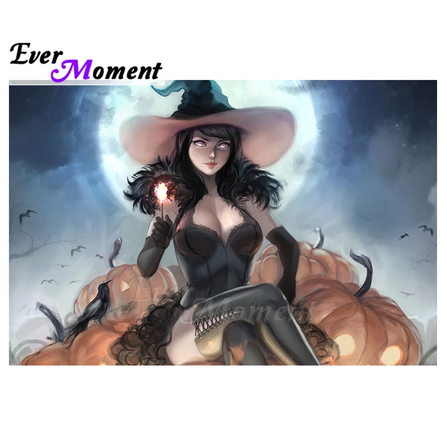 Ever Moment Набор для вышивки крестом алмазная вышивка полная сексуальная ведьма с