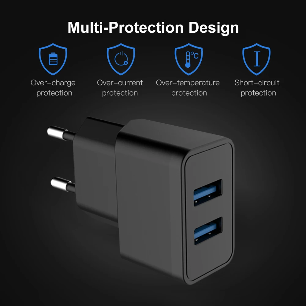 PHOMAX 5V 2.1A универсальное usb-зарядное устройство портативное дорожное настенное зарядное устройство для iPhone X xs xr 8 Plus 6s samsung S8 S9 Xiaomi mi8 7 huawei