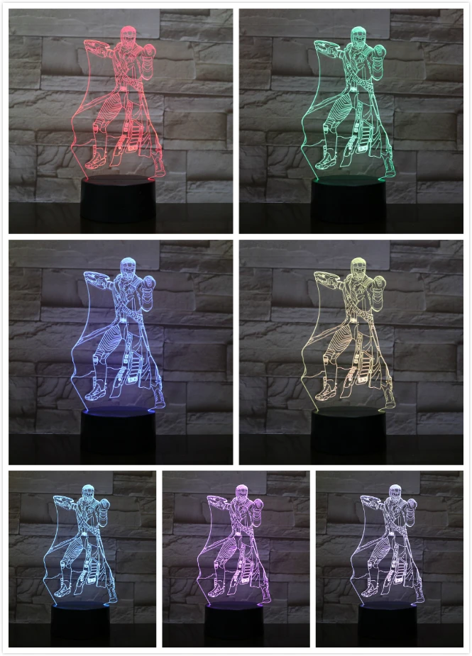 3D Lamp Marvel Guardians of the Galaxy Superhero Drax the Destroyer Gamora Star-Lord Rocket Raccoon Groot 3D LED Night light