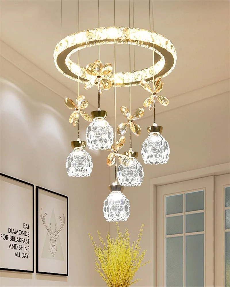 

Nordic Modern Chandelier Hanging Light LED Crystal Chandeliers Lustre Suspension for Home Store Suspended Lamp chandelier
