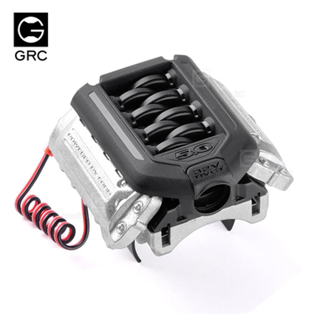 

GRC RC Car F11 V8 Simulate Engine Motor Cooling Fans Radiator Kit for 1/10 RC Crawler Accessories Traxxas Trx4 scx10 90018 90048