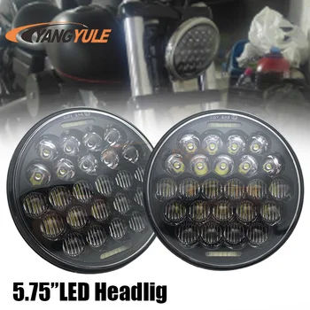 

2 X 5.75 inch Iron 883 Dyna Headlamp 5 3/4" LED Headlights DRL for Triumph Rocket iii 3 Speed Tripl & Street Triple 5.75" Lamp