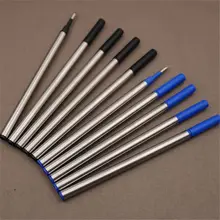 5 шт./лот металла для заправки зажигалок роллер, шариковая ручка синего цвета с черными чернилами Бизнес шариковая ручка заправки зажигалок офисные школьные принадлежности, блокноты милые канцелярские принадлежности