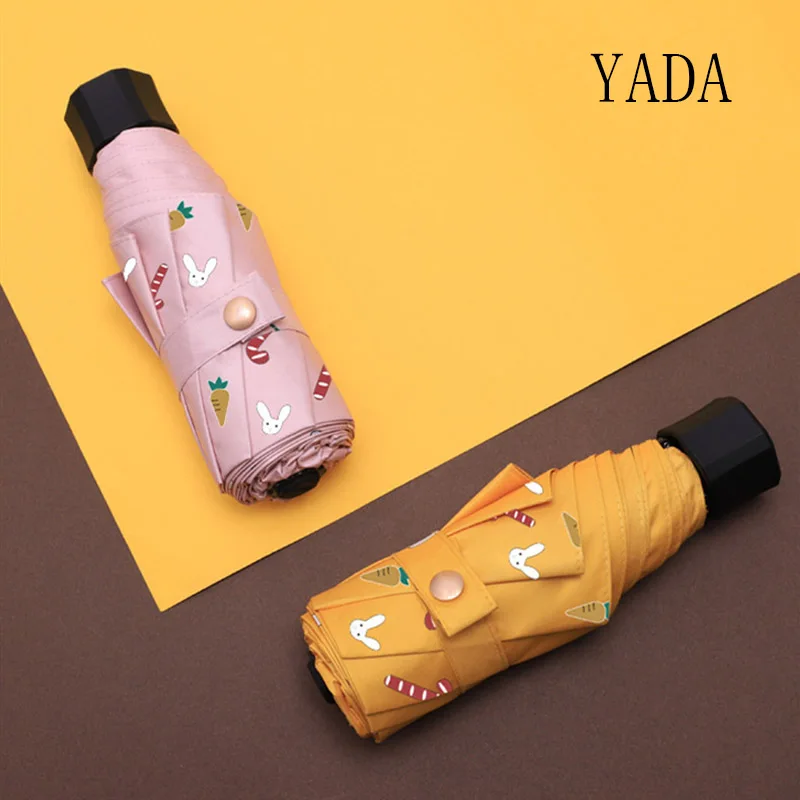 &quotYADA" Сверхлегкий принт мульташной Минни морковь и кролик Зонты дождь УФ