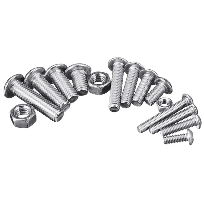 515Pcs Mxsh4 M3/M4/M5 Stainless Steel Machine Screws And Nut Kits Hex Socket Button Head Cap Bolts Screws With Nuts Assortment
