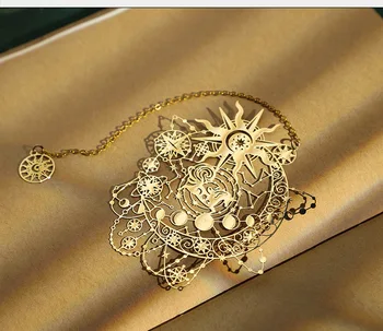 

The Magic World Cool Hollow Out Brass Bookmark 84mm*77mm