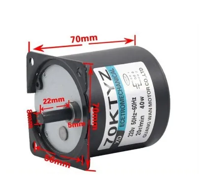motor sincrono da ca do modelo 70 01