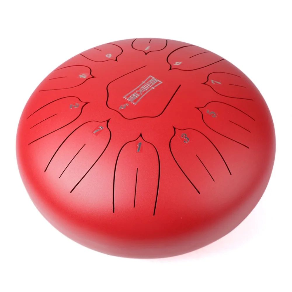 12 дюймов Сталь язык барабан Handpan ручной Барабаны крупных 11 Примечания Tankdrum с сумкой в комплекте