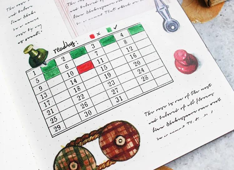 Винтаж Ретро запись календарь резиновые штампы Памятка список недели план деревянный набор штампов для DIY Скрапбукинг Стандартный штамп