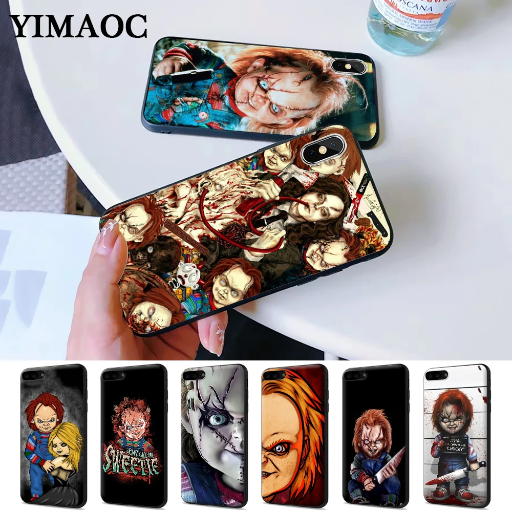 

Charles Lee Ray Chucky Doll Silicone Case for iPhone 5 5S 6 6S Plus 7 8 X XS Max XR