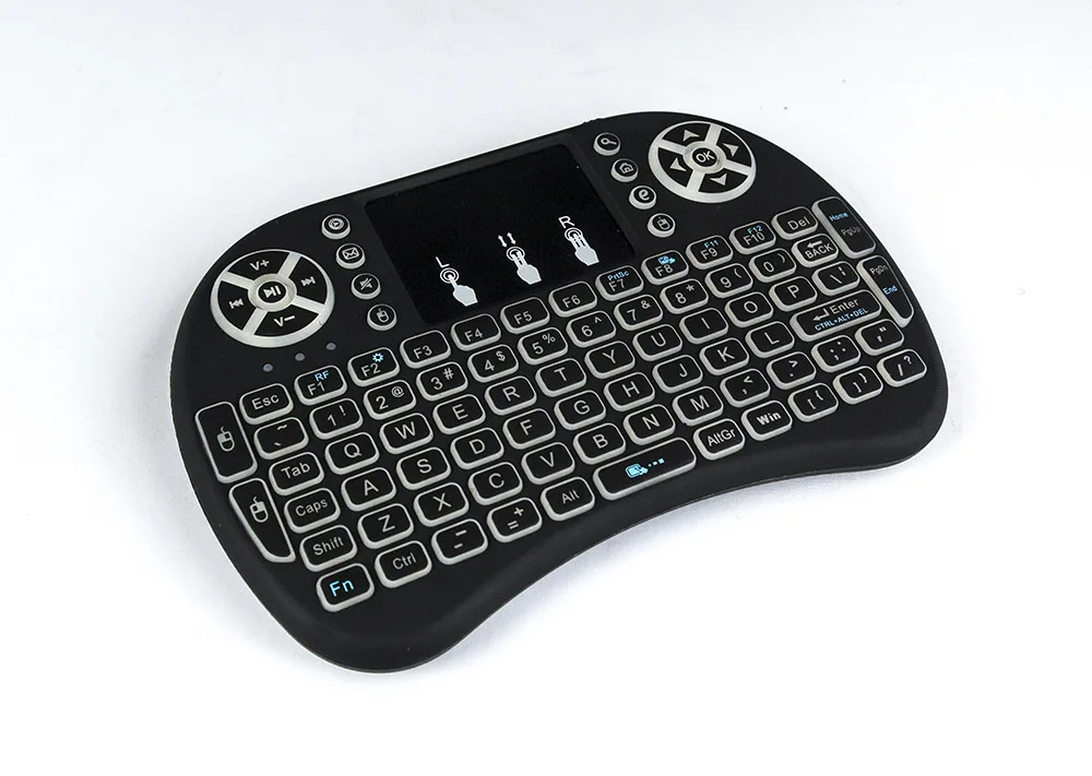 mini air mouse iluminado teclado sem com em espanhol com controle remoto para android