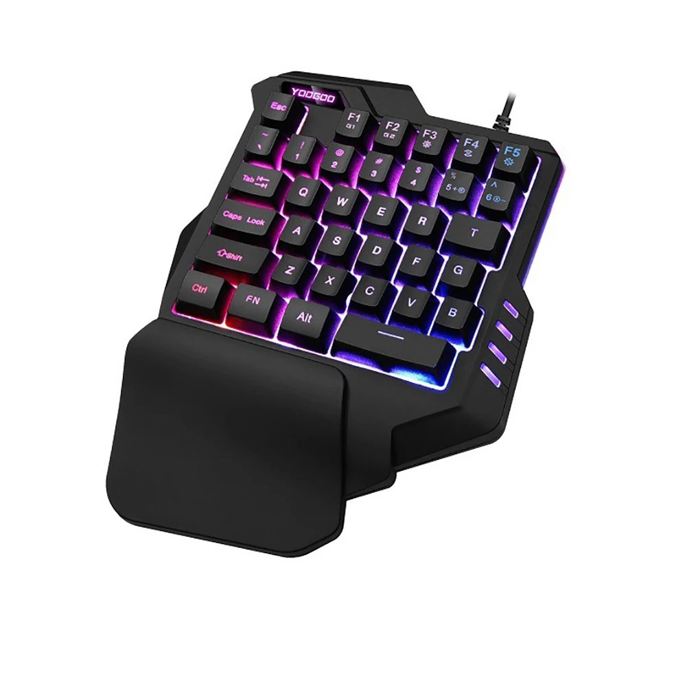 G92 игровая клавиатура с 35 клавишами светодиодный подсветкой одна рука USB