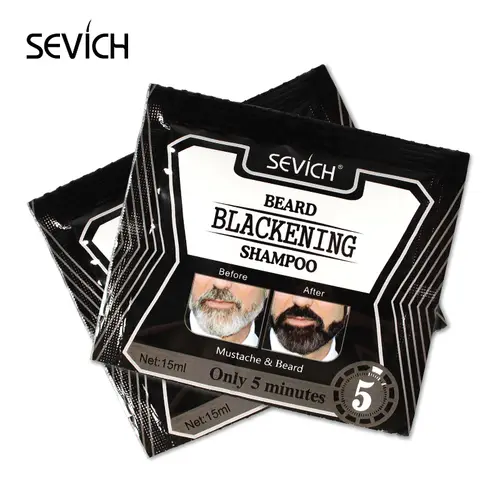 Sevich Long Lasting Beard Dye Shampoo For Men Beard Dying Removal White Grey Beard Hair Men Black Beard Care Tint Cream Shampoo - Image 6