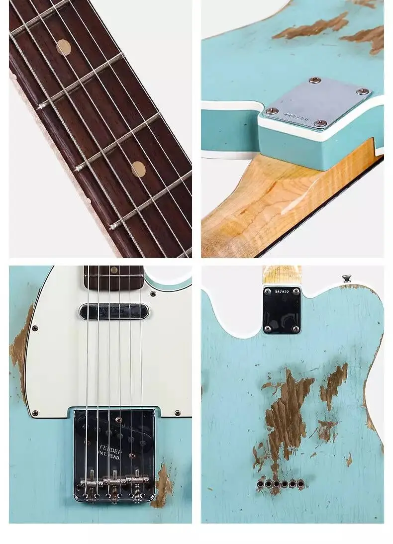 custom shop,New Style TELE  Electric Guitar,telecaster guitarra.Rosewood fingerboard.relics by hands.real photos299 (2)