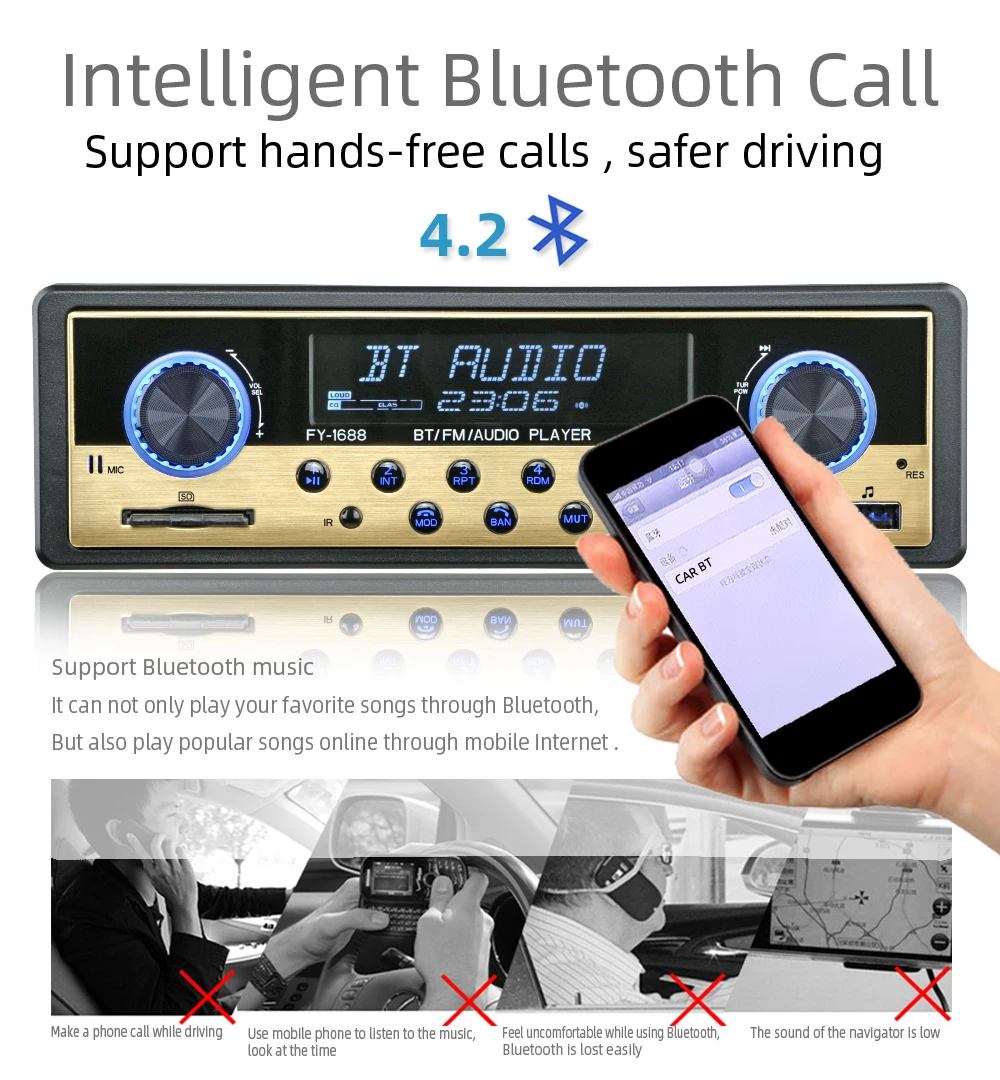 Автомобильный Радио Coche Авторадио Bluetooth FM стерео аудио вспомогательный приемник USB автостерео Авто Электроника 1 din автомобильный MP3 мультимедийный плеер