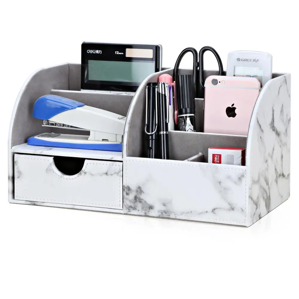 Office Supplies Multi-Functional Stationery Storage Boxes Pen Holder Pencil Box Large Capacity Desk Organizer with Drawer