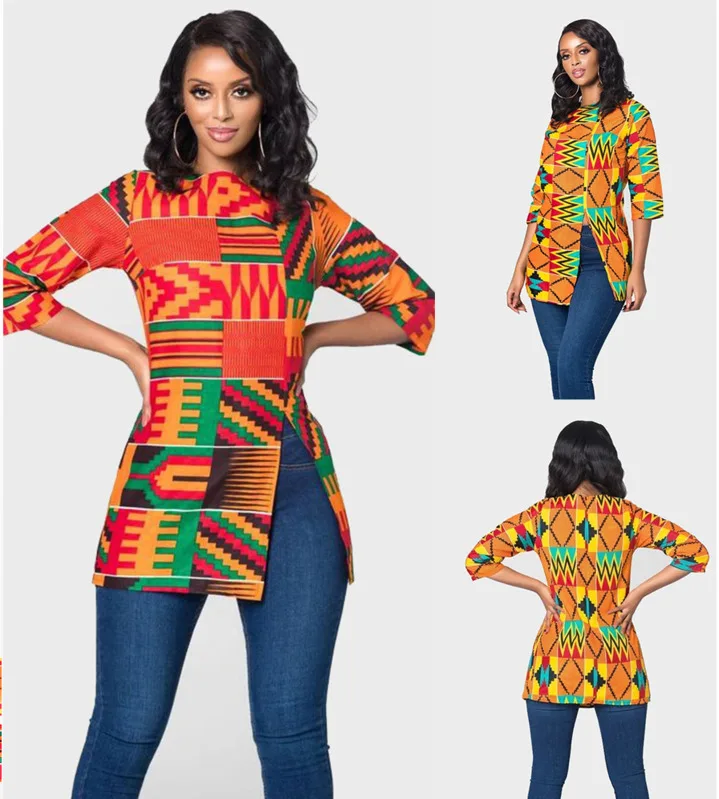 2019 африканская Женская одежда базин богатый футболка традиционная с принтом Vestido