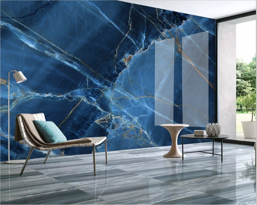 Beibehang personalizzato moderno atmosfera ad alta definizione astratto  pietra blu marmo sfondo carta da parati cartapesta peint - AliExpress, image size:1000x800