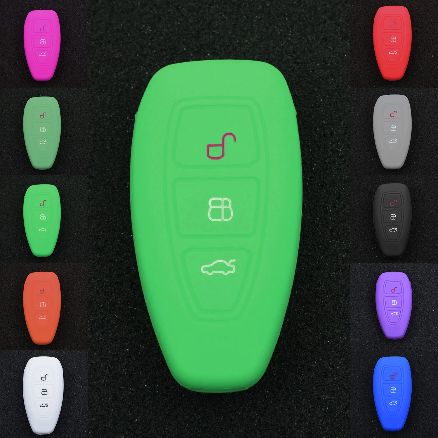 3-ключ автомобиля брелок в виде ракушки Защитная крышка 10 видов цветов 3 кнопки Корпус чехол Замена аксессуары