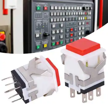 

Engineering Plastic 6 Pins Push Button Switch AC 5V 12V 24V 220V Stable Reset Switch Button Strong And Durable