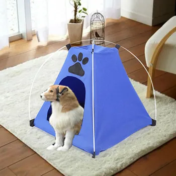 

Pet Dog Cat Tent Houses Foldable Outdoor Kennels Fences Portable Puppy Kitten Sleeping Bed Mat Nest Teepee For Small Large Dogs