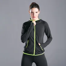 Стиль, спортивная куртка для йоги, фитнеса, быстросохнущая, смешанные цвета, на молнии, с капюшоном, профессиональная, для бега, для тренировок, Повседневная Верхняя одежда с длинными рукавами