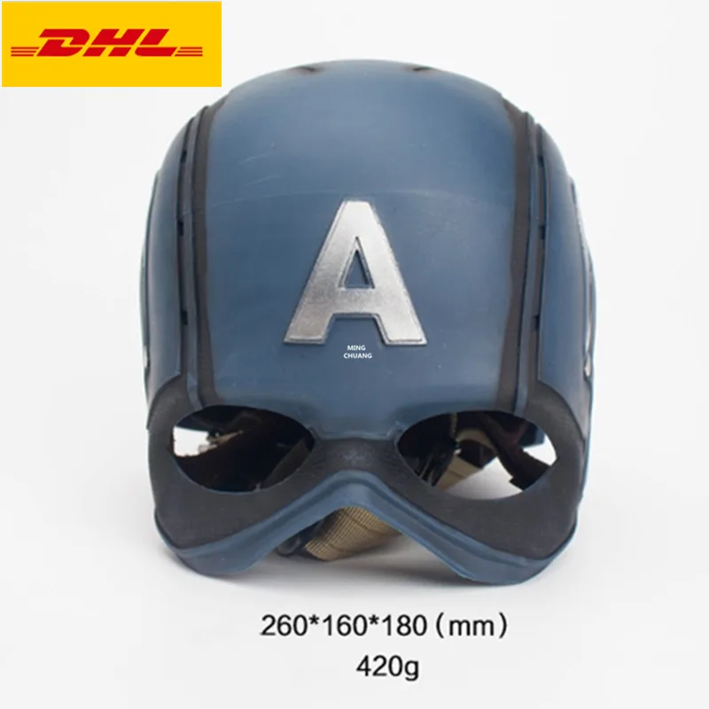 

7" The Avengers Cosplayer Helmet Captain America Steve Rogers Mask 1/1 Scale Holiday Gift PVC Action Figure Toy BOX 18CM V869