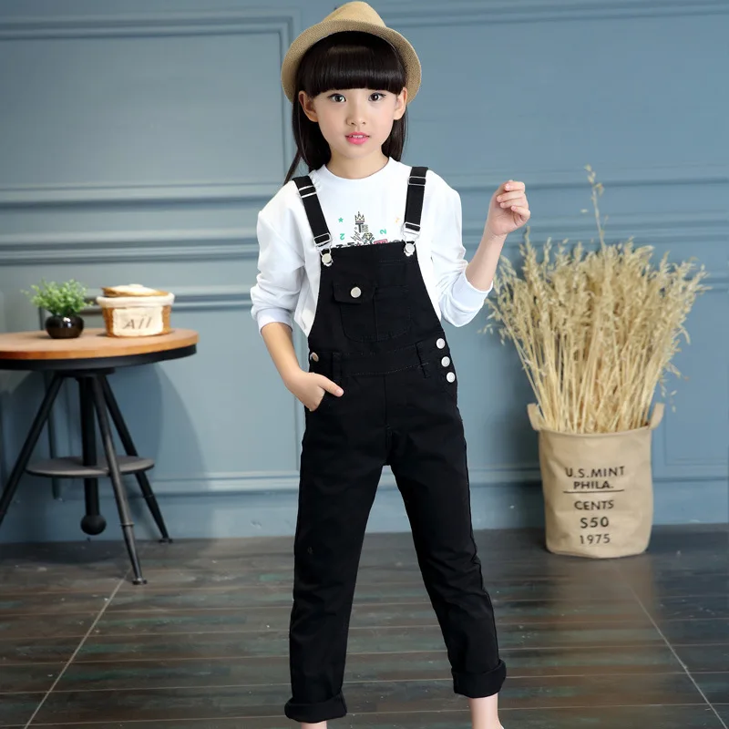 

2017 New Style Girls' Overalls Korean-style Big Boy Autumn CHILDREN'S Pants Suspender Pants