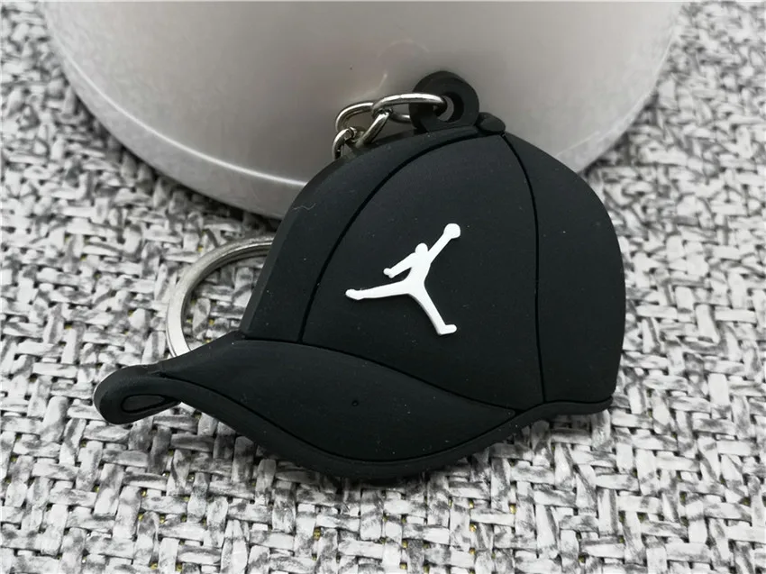 Милый брелок мини Силиконовый Jordan cap Форма брелок Женский Мужской Детский подарок брелок баскетбольные кроссовки Porte Clef - Цвет: 1028