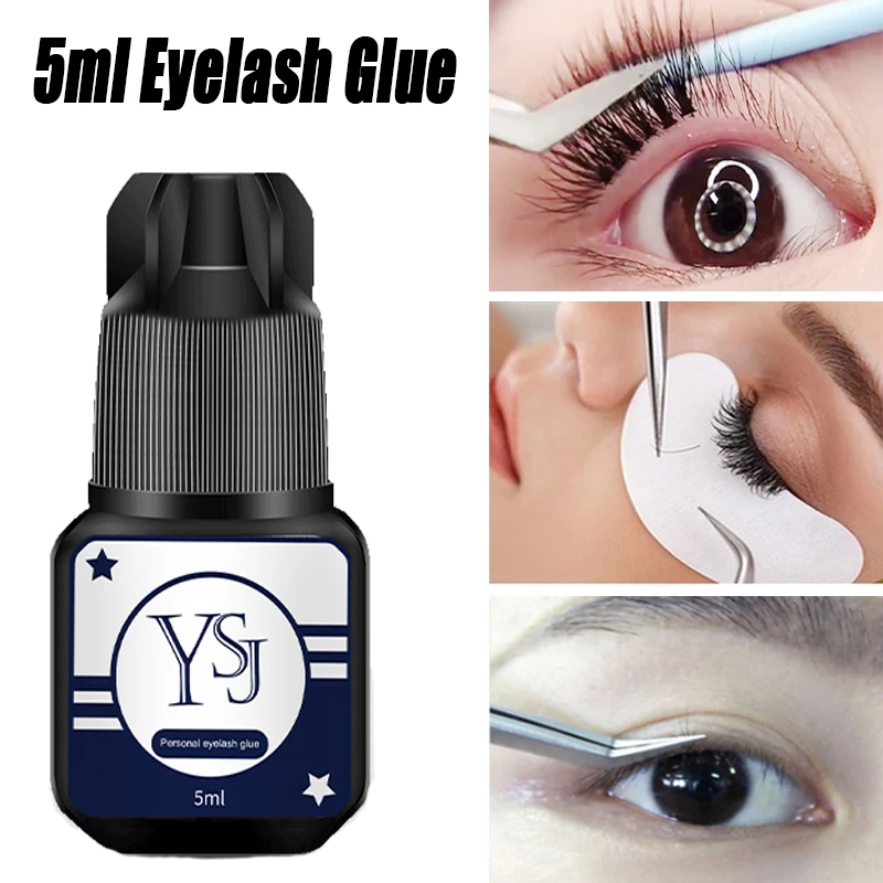 5ml Eyelash Extension Glue Black No Smell Irritant Adhesive Retention Lasting Fast Drying Semi Permanent Lash Tools | Красота и