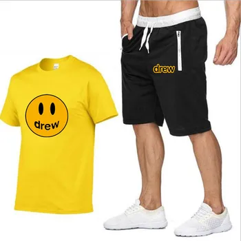 

Summer fashion T-shirt shorts print set 2020 new hip-hop casual T-shirt shorts beach sports jogging men's casual two-piece set