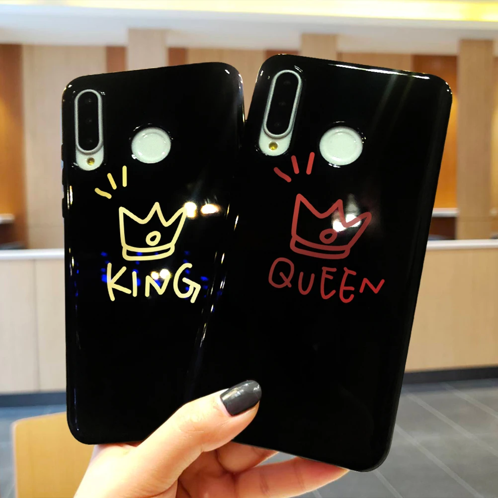 Король Королева пары чехол для Huawei Mate 30 20 10 P20 P30 Lite Pro P Smart 2019 задняя крышка P10 P8 2017