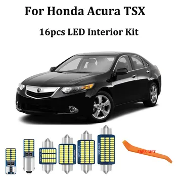 

16 Pcs White Canbus led Car interior lights Package Kit for Honda Acura TSX 2009 2010 2011 2012 2013 2014 led interior lights