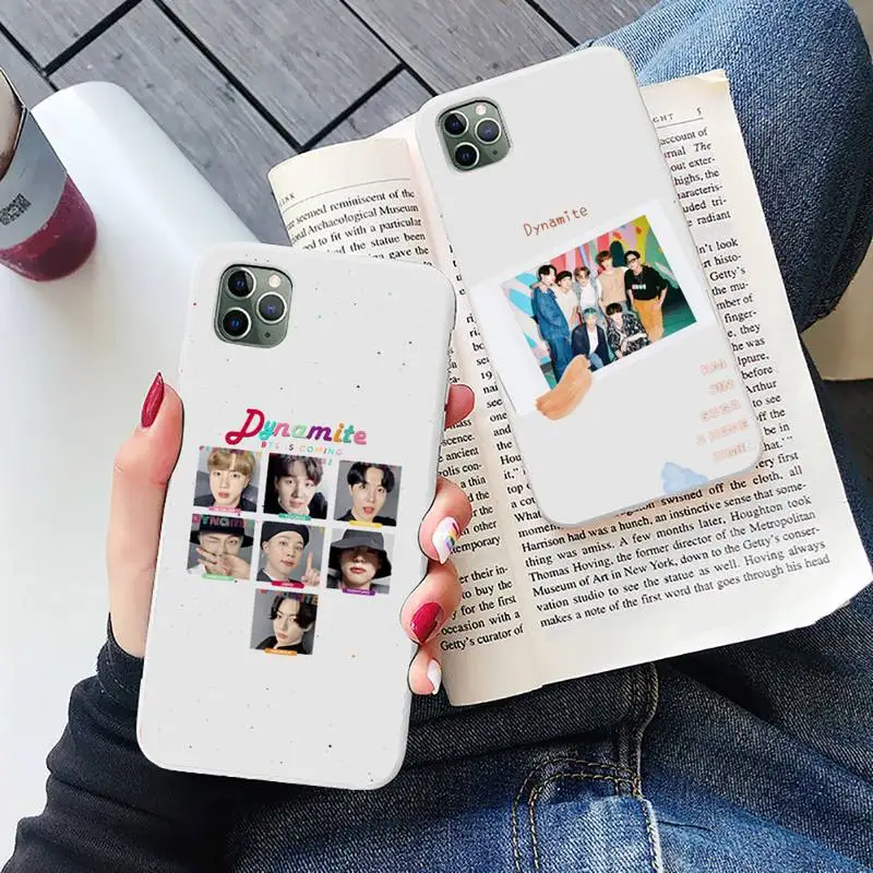 

Korean kpop group new song 'Dynamite' Phone Case Candy Color for iPhone 6 7 8 11 12 s mini pro X XS XR MAX Plus