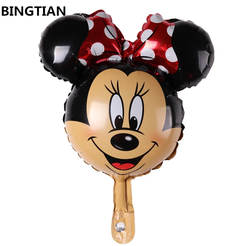 42cm-25cm BINGTIAN головы Микки Минни Маус воздушный шар из фольги шарики для День Рождения вечерние украшения игрушки - Цвет: 42cm-25cm
