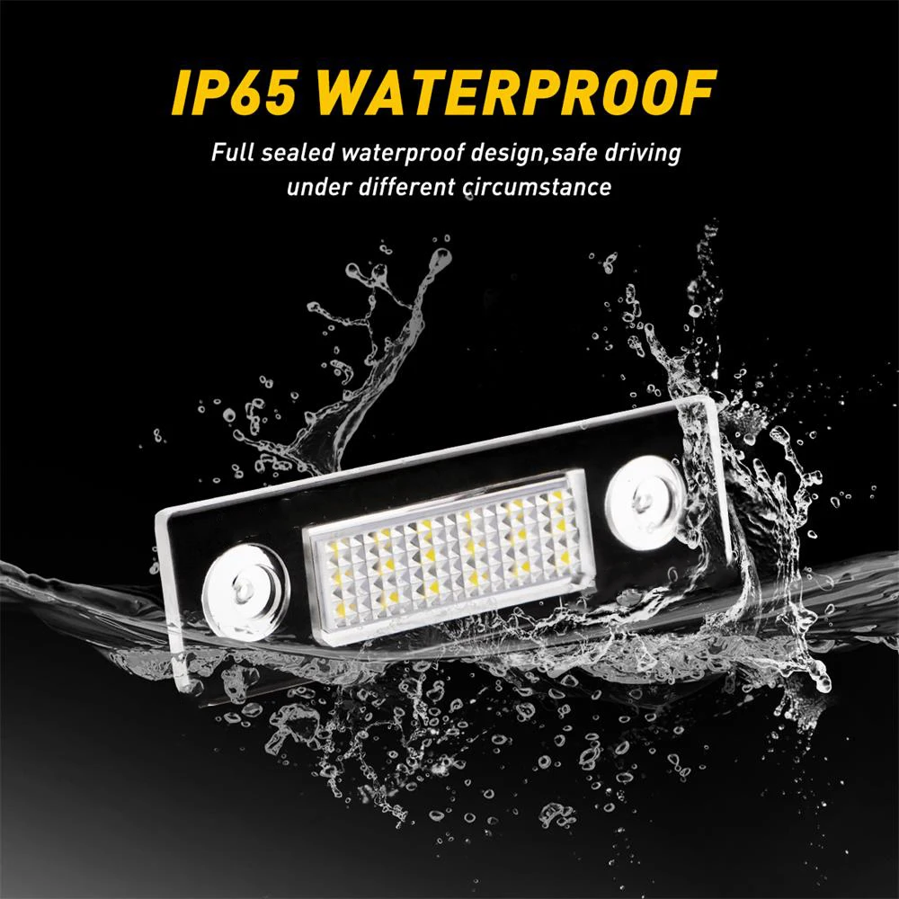 Led para Número do Carro Luz para Placa de Licença Lâmpadas Lâmpada Transmitor t5 t6 Golf Plus Passat b5 b6 Caddy Jetta Mk3 Synmicro Mk5 Touran Mk1 2 vw 4 transmitor t5 t6 golf plus passat b5