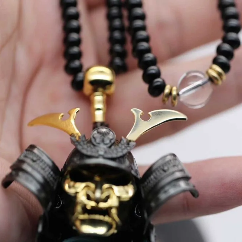Грабежи призрак воин японский самурай немертвец Серебро S925 кулон для мужчин и женщин властное ожерелье